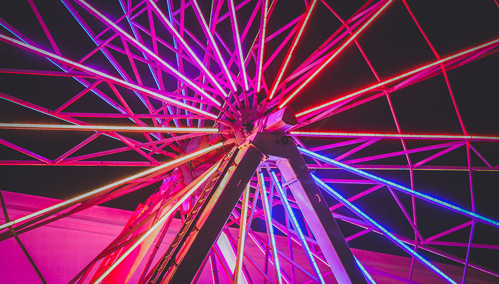 ferris wheel at night